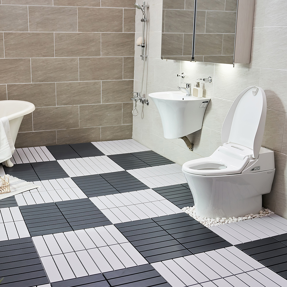 조립식 베란다 현관 테라스 발코니 바닥 데크 타일 마루 발판 바닥재 일자형 2ea