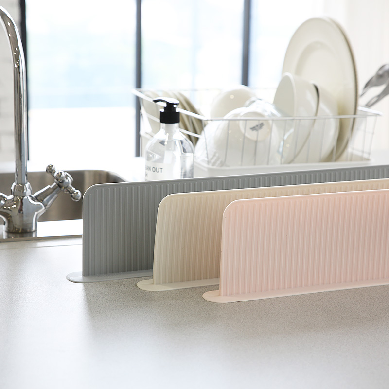 달팽이리빙 퀴진드마망 실리콘 싱크대 물막이(10h)