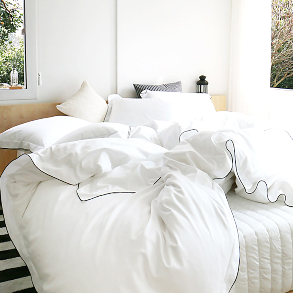 100수 800T 고밀도 호텔침구세트 커퍼스 심플스티치 신혼이불 SS Q K SK