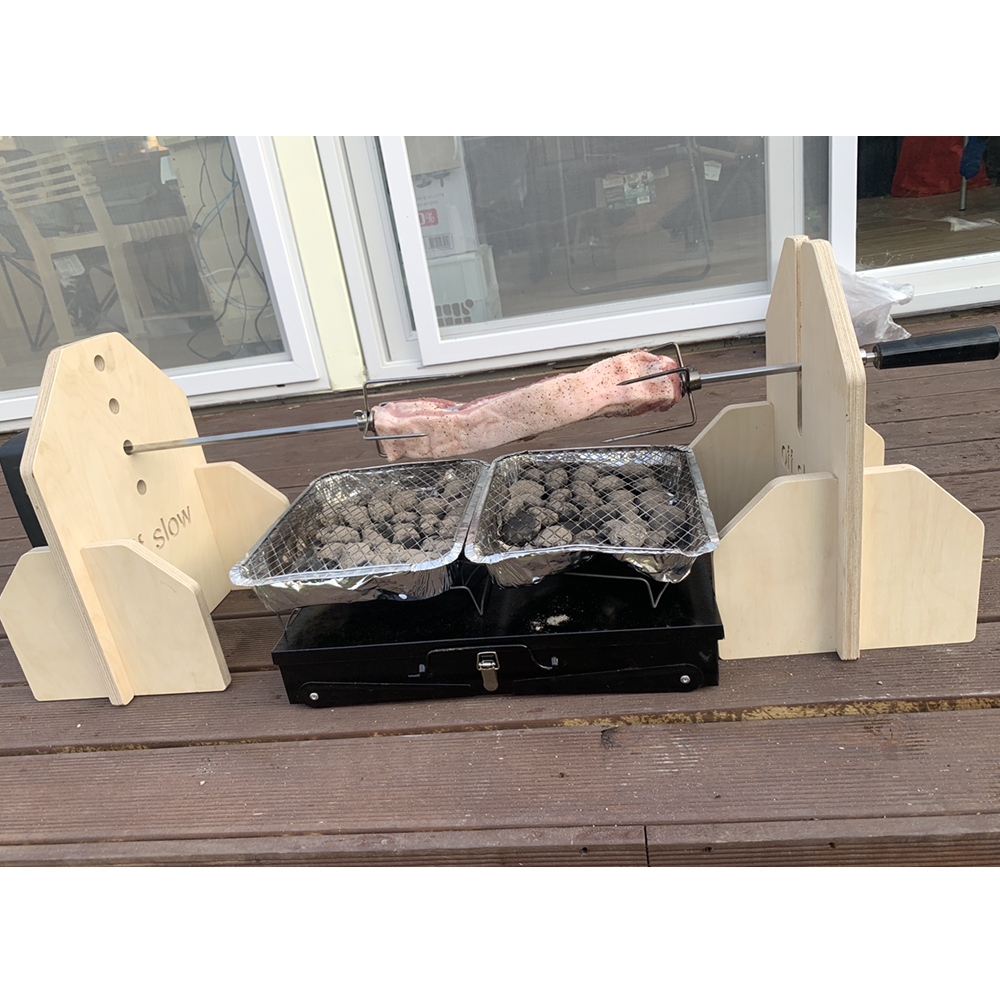 꼬치 구이 기계 회전 바베큐 bbq 자동 전동 그릴 캠핑 화로 자동 건전지형