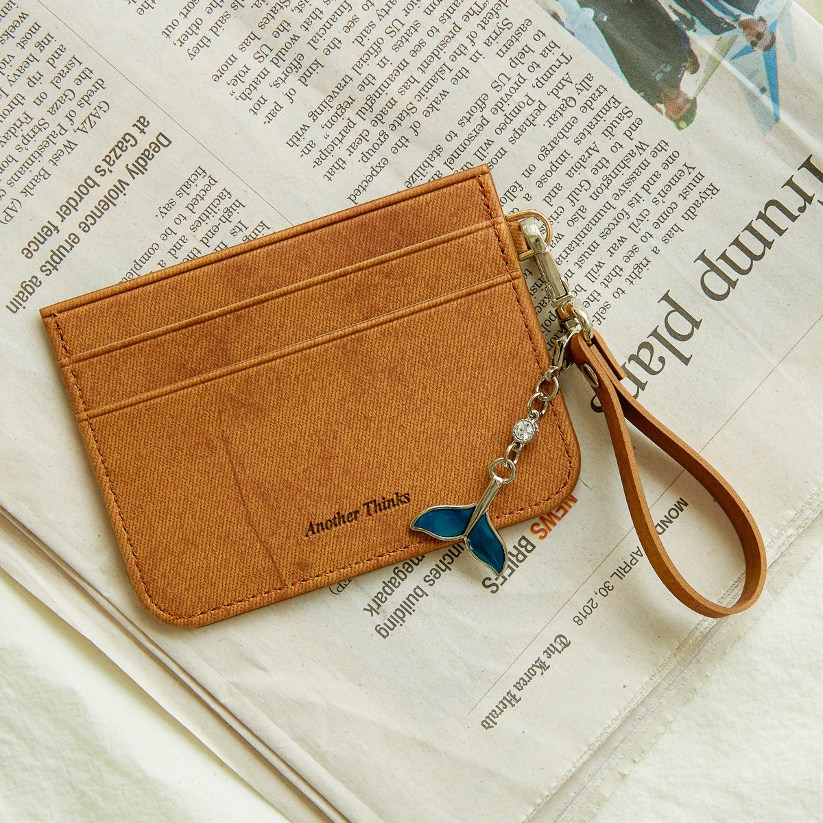 [각인가능] 퍼니메이드 플랫 스트랩 교통 카드지갑