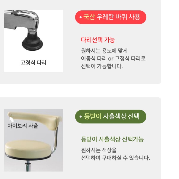등받이 낮은 진료의자 진찰의자 시술 이동식 의자 동그란 촬영용 쿠션 스툴 진찰실 동글이 - 상세 이미지 4