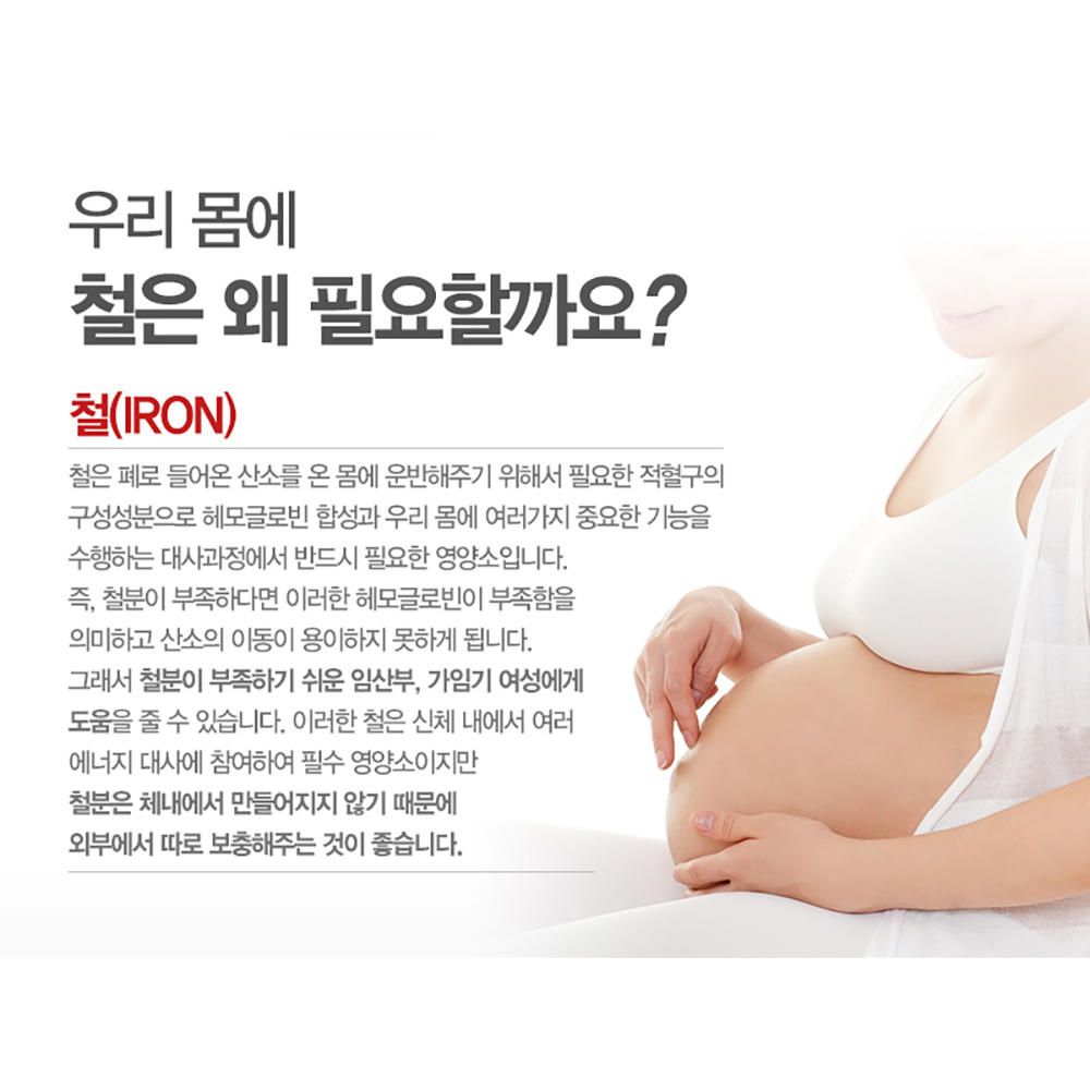 비헴철 철분 영양제 대용량 철분제 100캡슐 100일분 - 상세 이미지 2