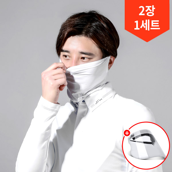 JXR 숨쉬기편한 알래스카 메쉬 귀걸이 마스크 2장/페이스쉴드 - 상품 이미지