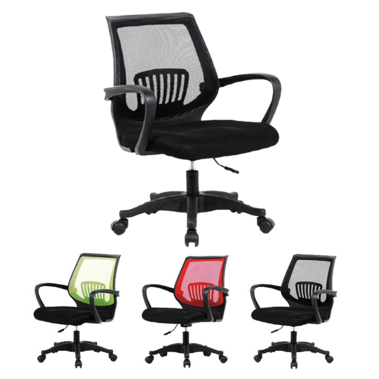 스터디카페 의자 고등학생 중학생 도서관 독서실 시원한 무지 낮은 책상 의자 - 상품 이미지