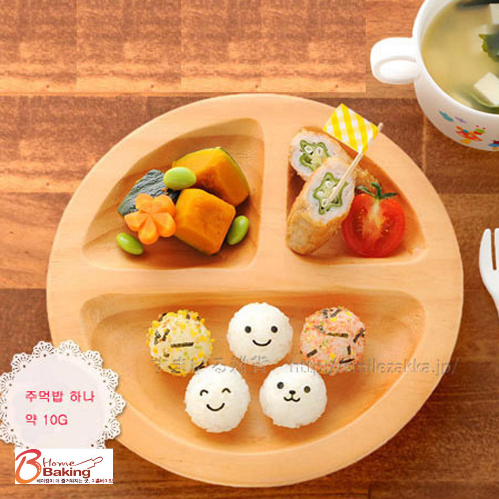 미니주먹밥틀&펀치세트 홈베이킹 피크닉용품 나들이 소풍도시락 김밥 도시락꾸미기 김펀치 - 상품 이미지