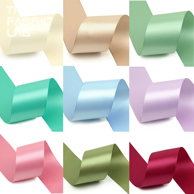 프리미엄 양면 새틴 리본 3mm 100yd / 공예 선물 포장 코바늘 뜨개질 공단 DIY - 상품 이미지
