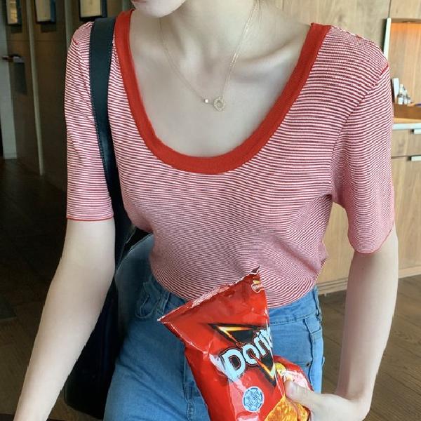 브이넥 V넥 여성 여름용 티셔츠 여자 쫄티 무지 시원한 얇은 여성 냉장고 쿨 쿨링 긴팔 - 상품 이미지