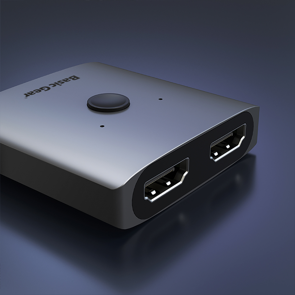 베이직기어 HDMI 2:1 셀렉터 4K 60hz 분배기 양방향 스위치 선택기