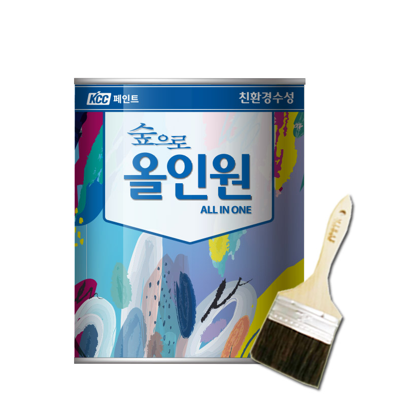 KCC 숲으로 올인원 3.78 친환경 다용도 페인트 철재 목재 벽지 유광백색 - 메인 이미지