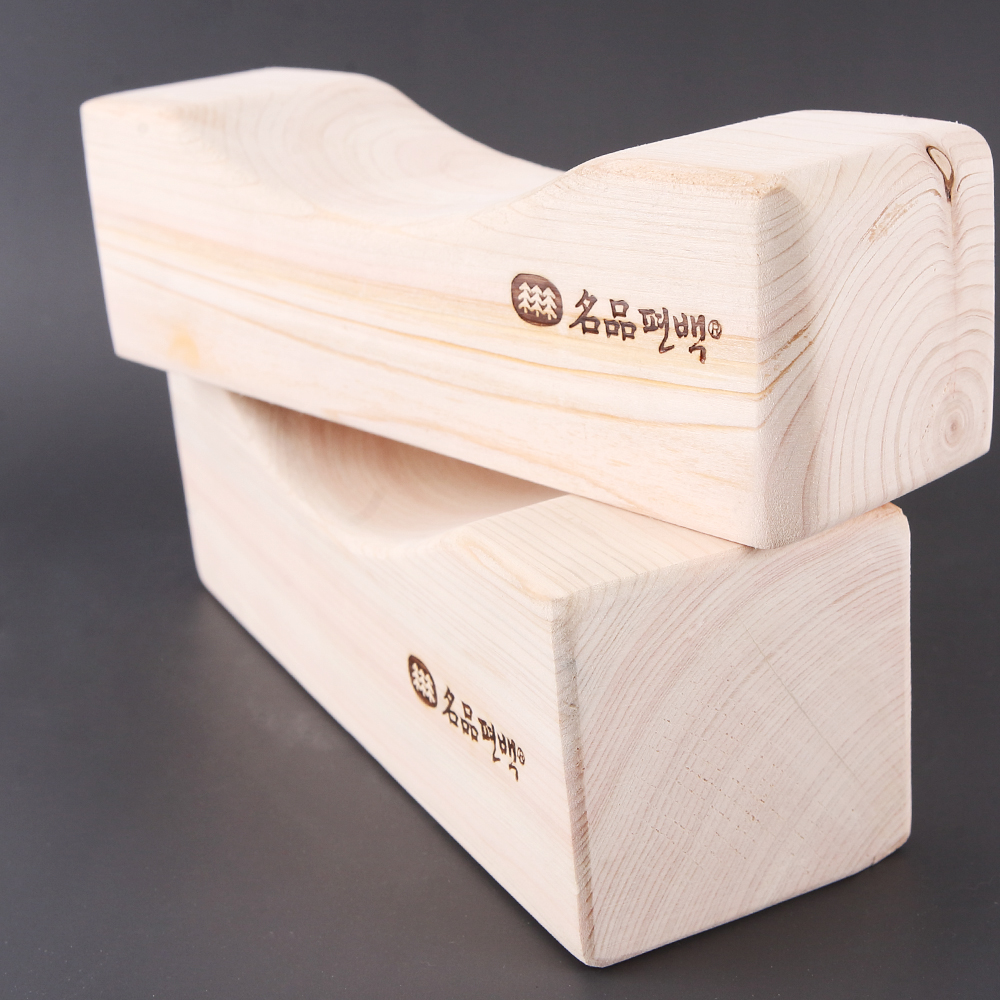 편백나무 베개 목침 경침 허리 일자목 거북목 베개 경추베개 중30cm