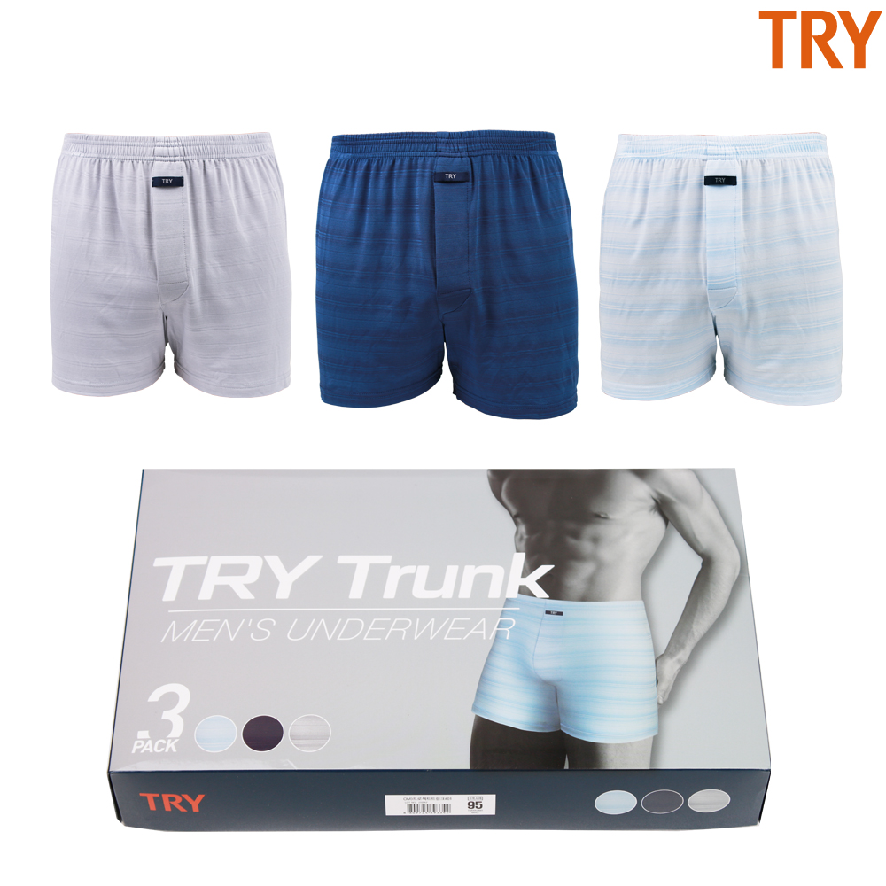 TRY 인견트렁크 남자 트렁크 팬티 3매