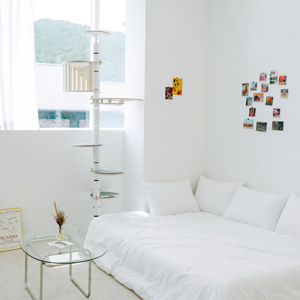 캣돌 파스텔 스틸 원목 캣폴 캣타워 A세트