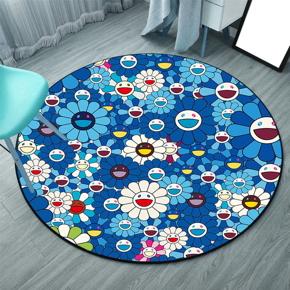 거실용 러그 카페트 무라카미다카시 카이카이 플라워 꽃 A 80cm - 상세 이미지 5