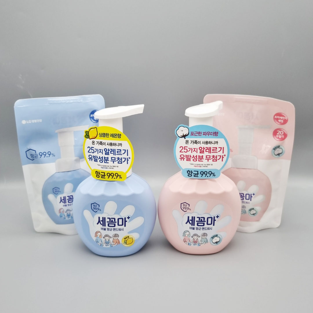 LG 세꼼마 버블 항균 핸드워시 레몬향 리필 200ml - 상품 이미지