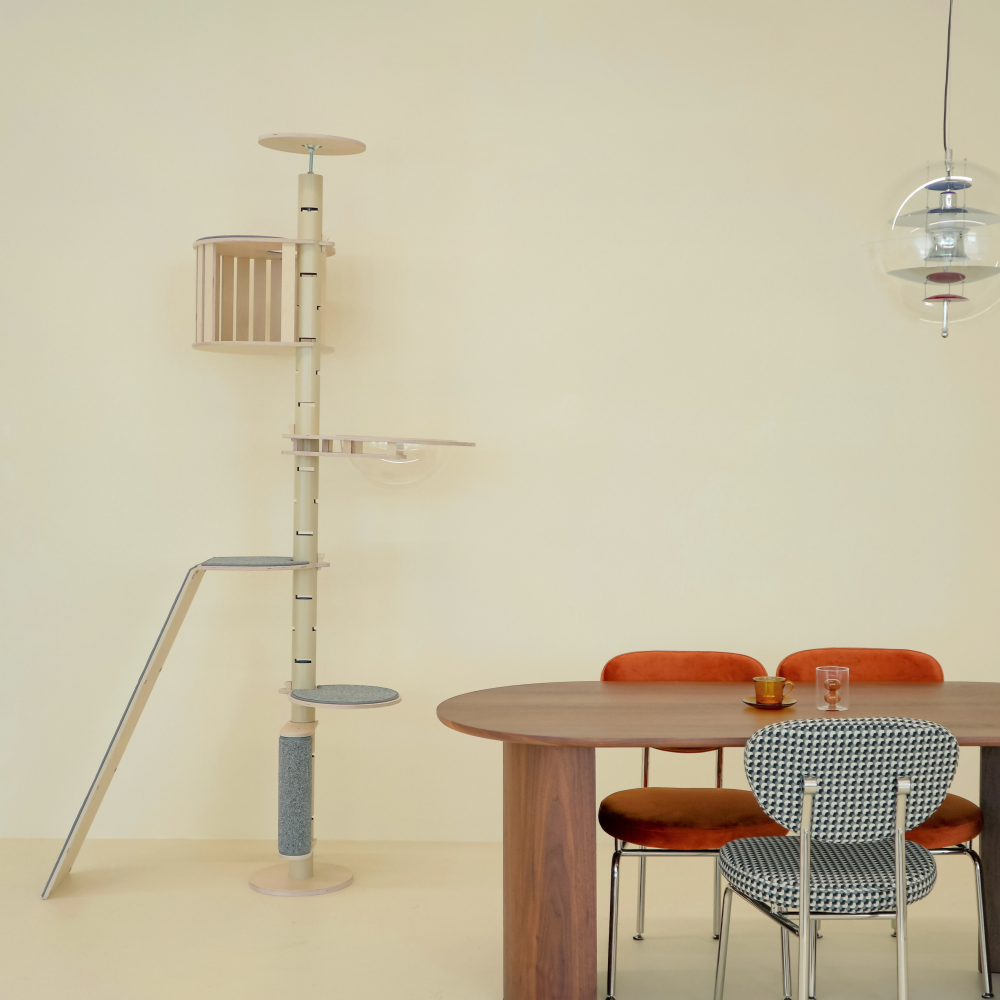 캣돌 파스텔 스틸 원목 캣폴 캣타워 A세트