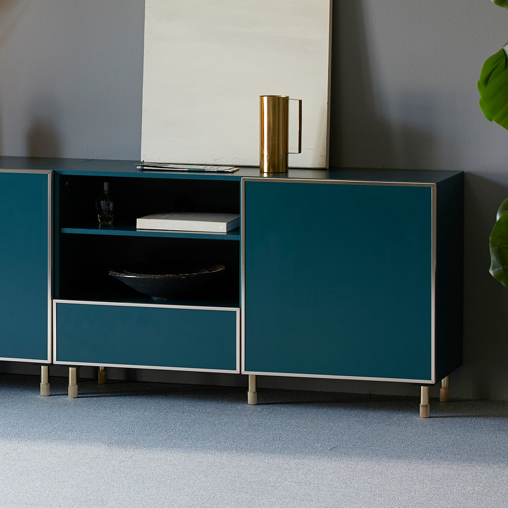 장인가구 컬렉 높은 사이드보드 거실장 1200 오픈형