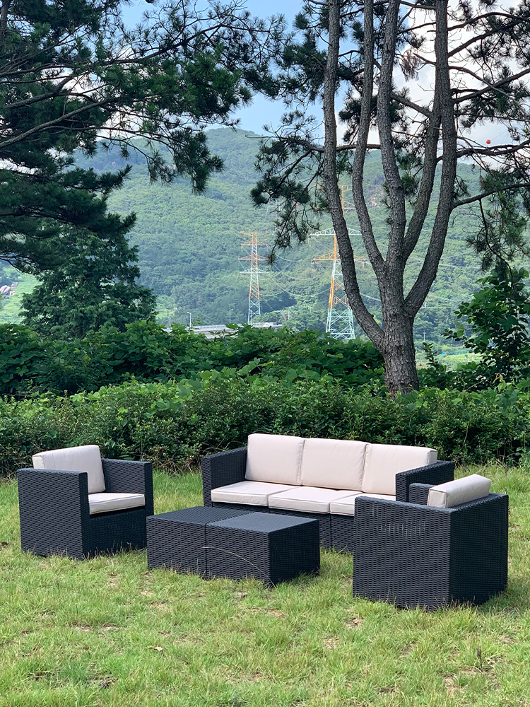 레스트 5인 야외라탄의자 세트