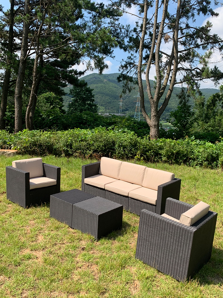 레스트 5인 야외라탄의자 세트