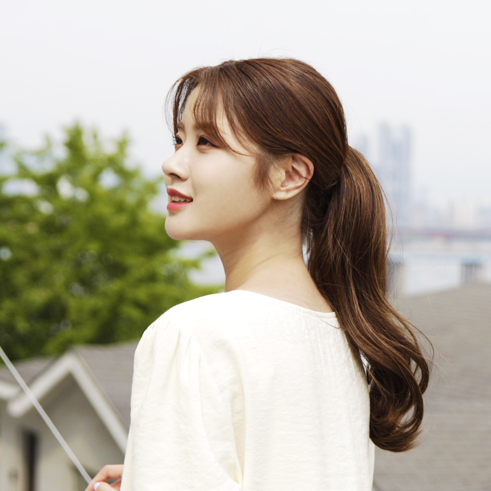 포니테일가발 뒷머리 부분 가발 슬림핀 루즈웨이브 - 상세 이미지 2