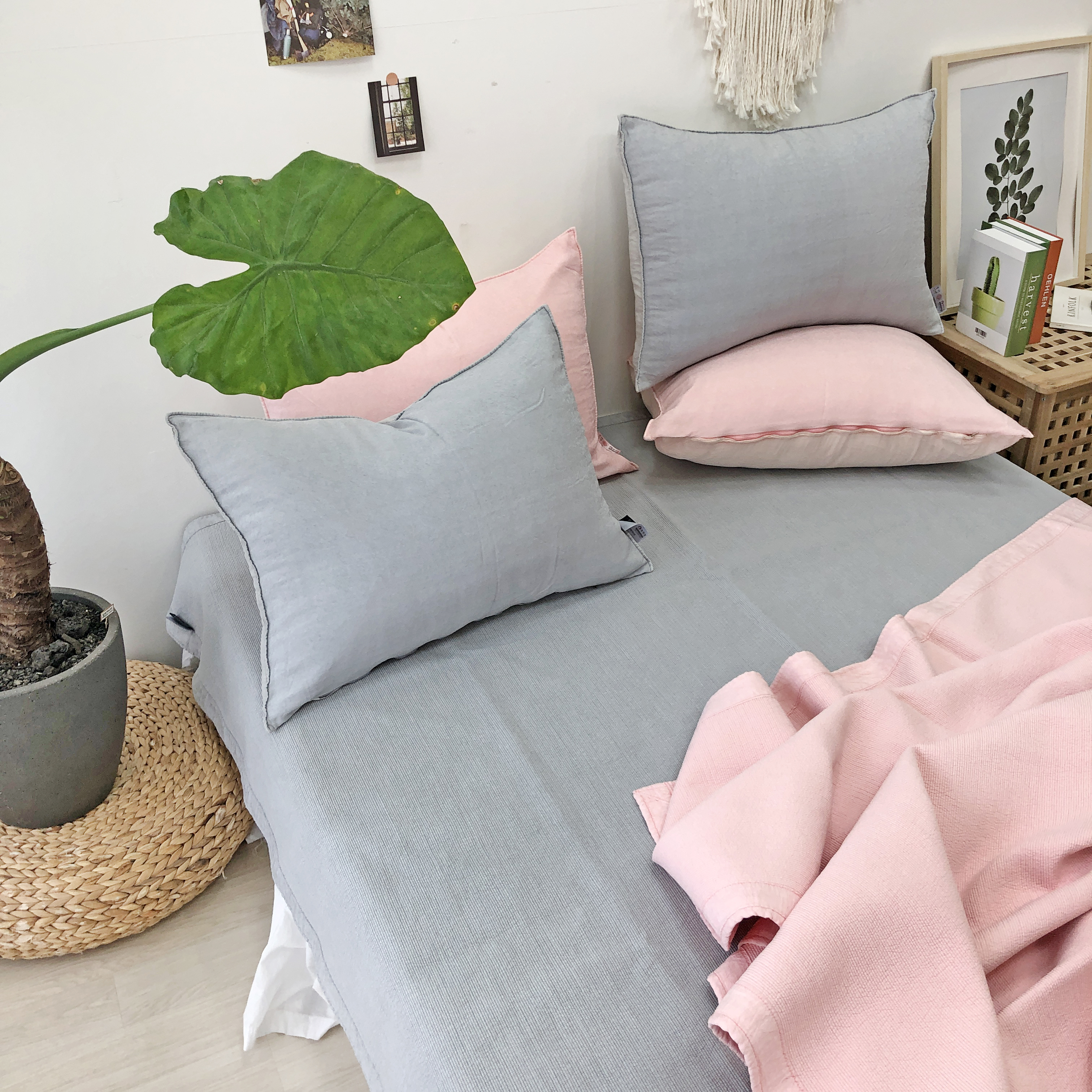 특허청 풍기인견 목화솜 피그먼트 워싱 스프레드 150x210