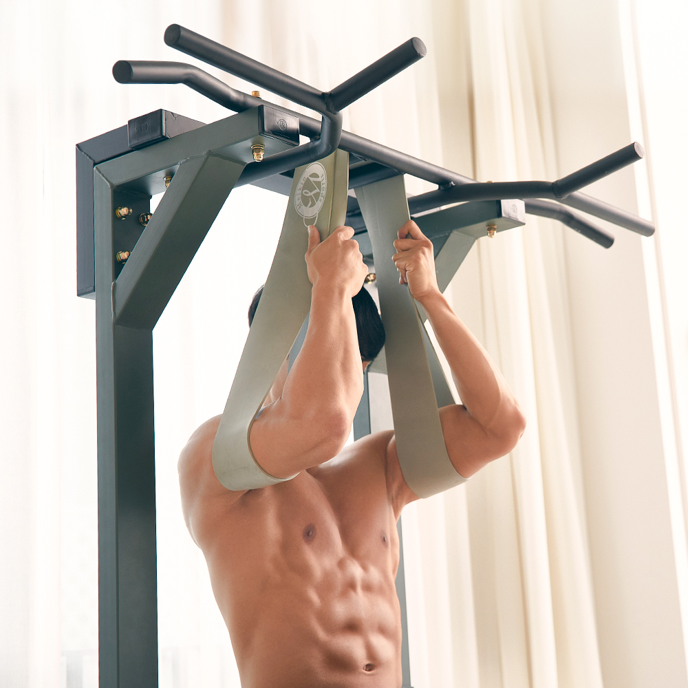 멜킨 치닝디핑 젠틀마스터 가정용 철봉 실내 턱걸이 운동 헬스 기구 홈트 딥스 친업 머신