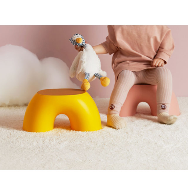 다용도 무지개 스툴 인테리어 유아 의자 어몽어스 디자인 발디딤대 받침대 낮은의자 - 상세 이미지 2