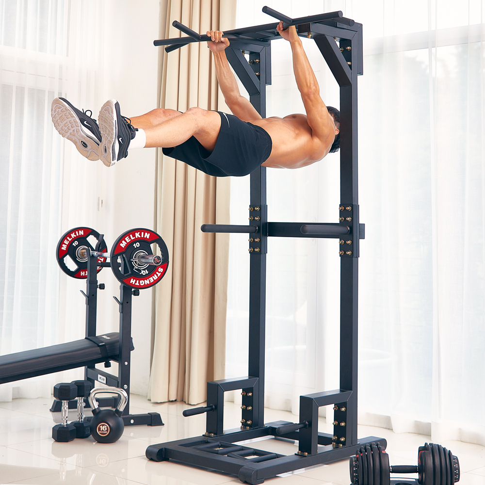 멜킨 치닝디핑 젠틀마스터 가정용 철봉 실내 턱걸이 운동 헬스 기구 홈트 딥스 친업 머신