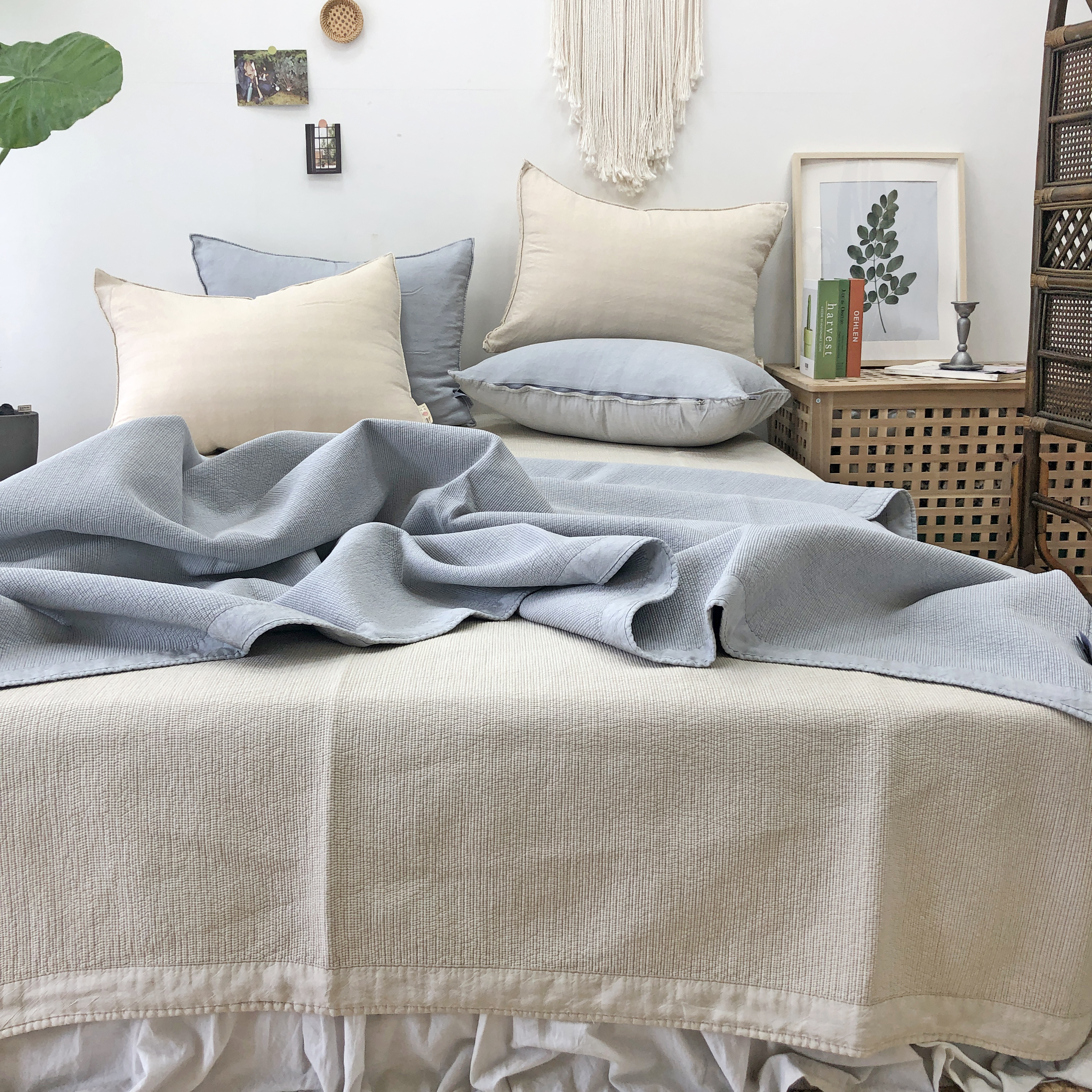 특허청 풍기인견 목화솜 피그먼트 워싱 스프레드 150x210