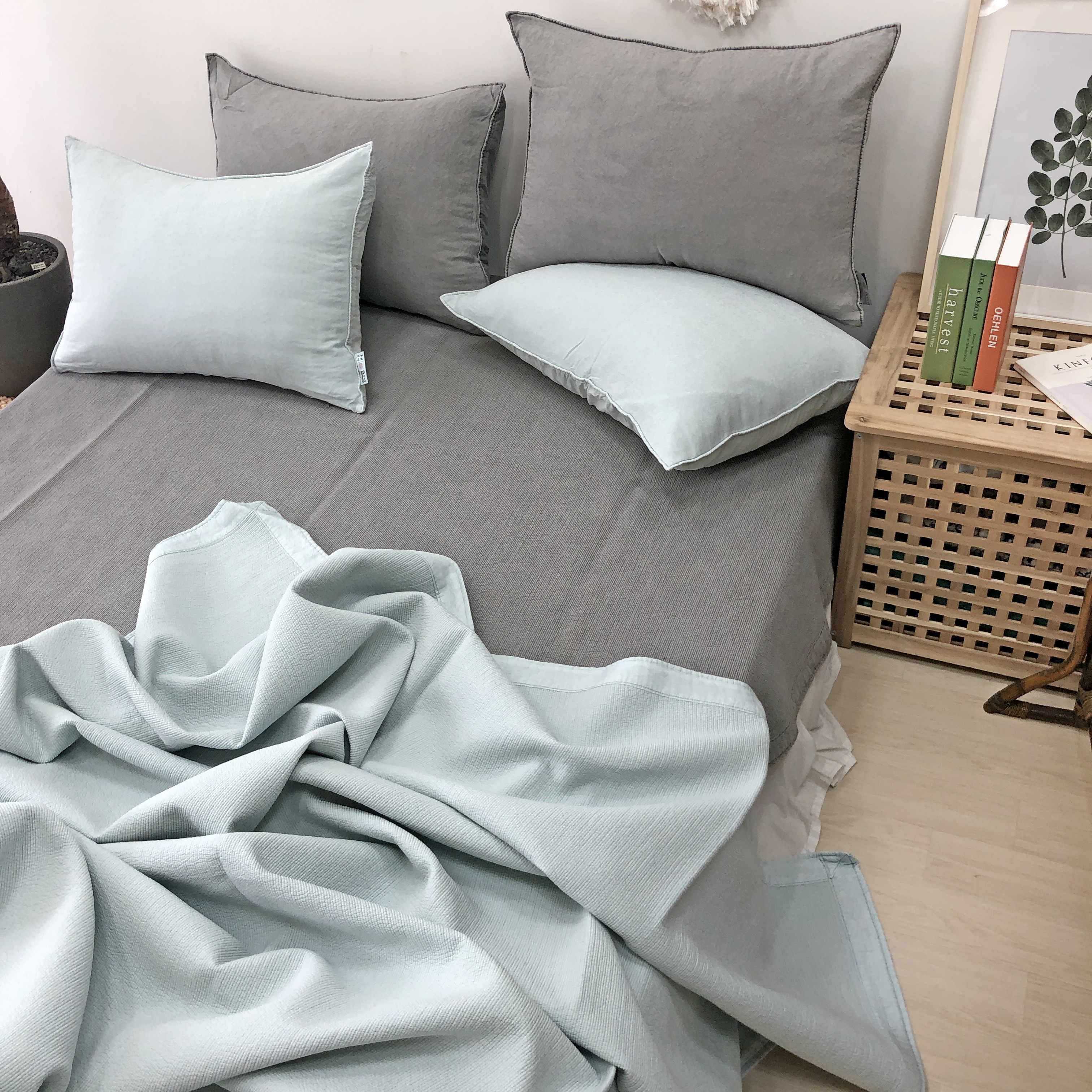 특허청 풍기인견 목화솜 피그먼트 워싱 스프레드 150x210