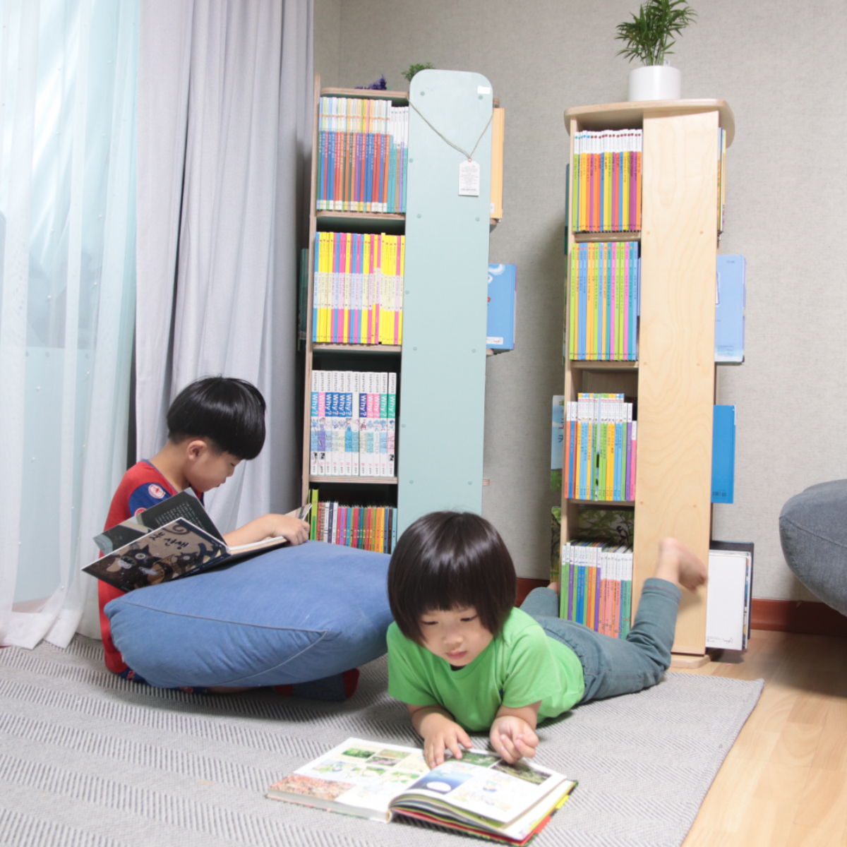 회전책장 아기책장  유아 어린이  키즈 포미르 4단 암스텔 화이트