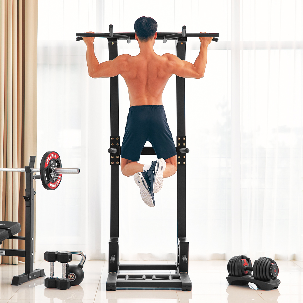 멜킨 치닝디핑 젠틀마스터 가정용 철봉 실내 턱걸이 운동 헬스 기구 홈트 딥스 친업 머신