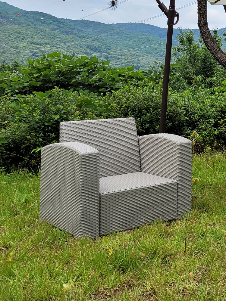 코쿤 화이트 4인 카페야외테이블 세트