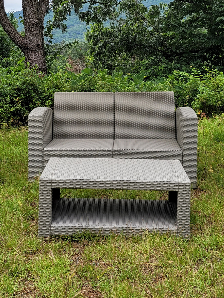 코쿤 화이트 4인 카페야외테이블 세트