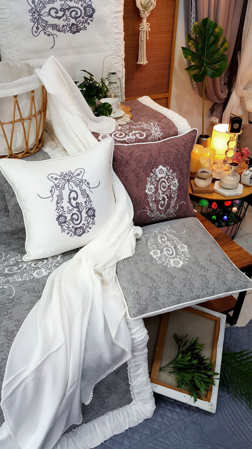 여름 인견쇼파패드 깔개 3인용 4인용 소파 돌쇼파 매트 맞춤 제작