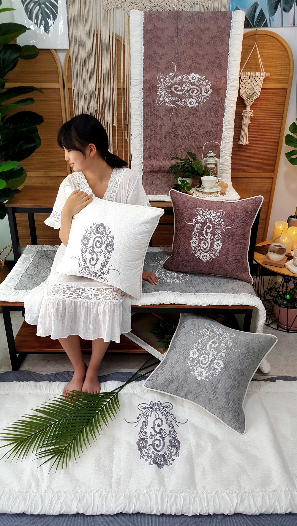 여름 인견쇼파패드 깔개 3인용 4인용 소파 돌쇼파 매트 맞춤 제작