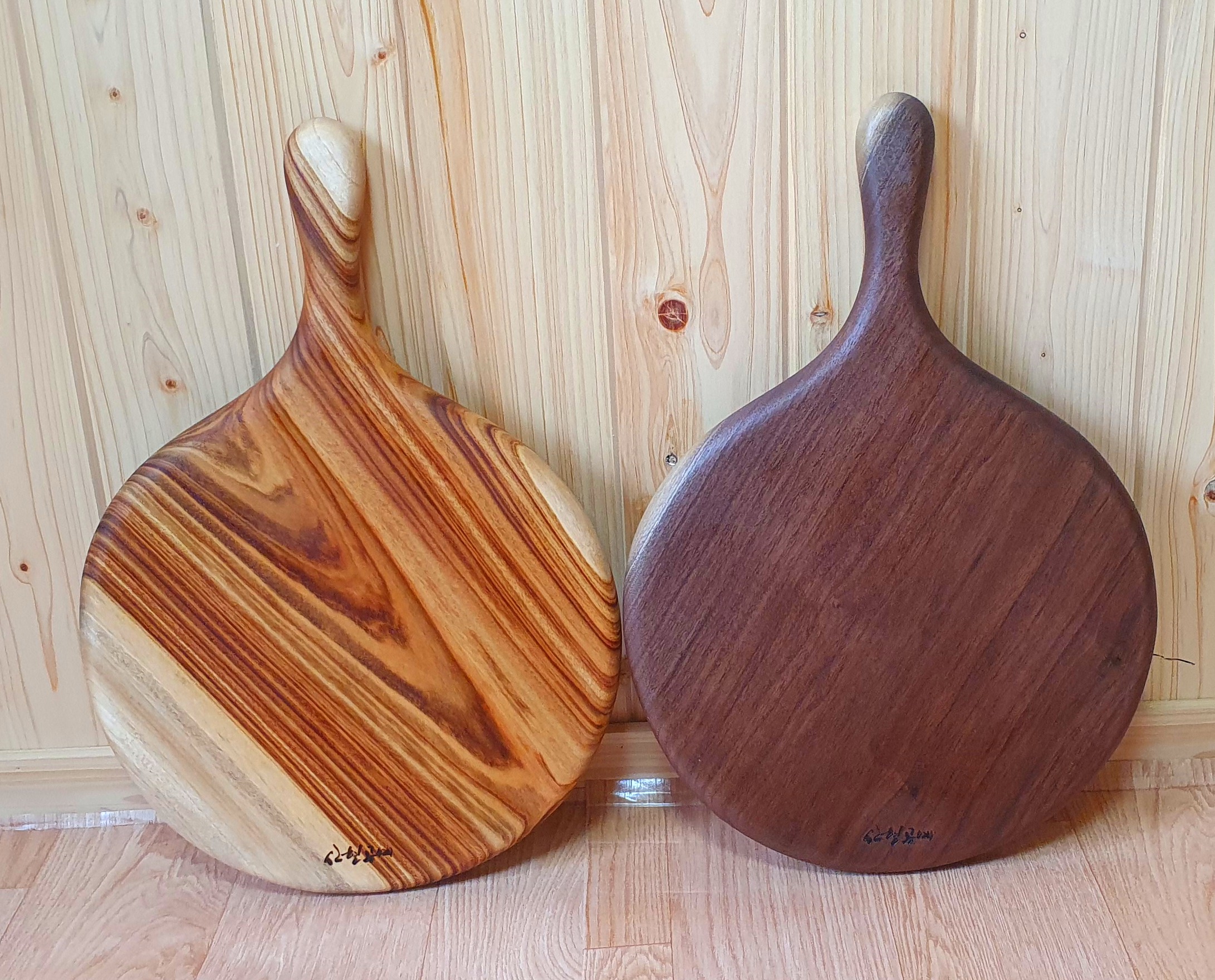 편백 캄포 월넛 나무 원목 피자 빵도마 플레이팅 향균 수제 각인 신현공예