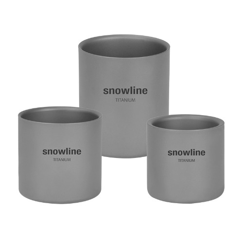[스노우라인] 아웃도어 티타늄 컵 3종세트