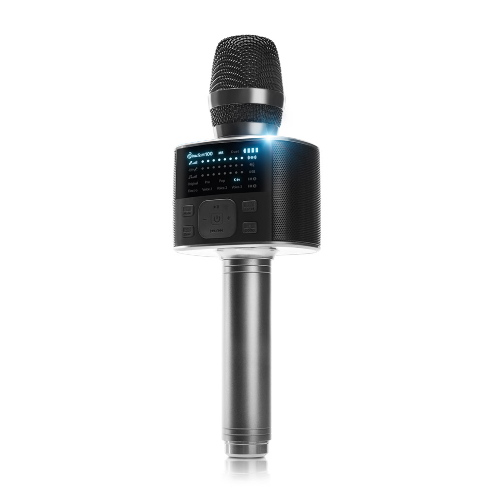 블루투스마이크 노래방마이크 휴대용 차량용 가정용 마이크 M100 블랙