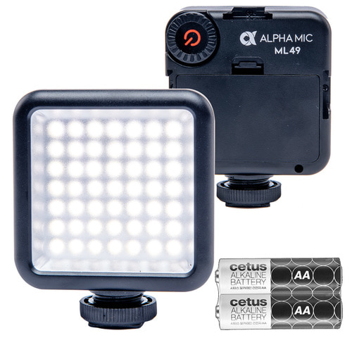 알파믹 지속광 LED 미니조명 유튜브 핸드폰 카메라 유투브 동영상 촬영 장비 악세사리