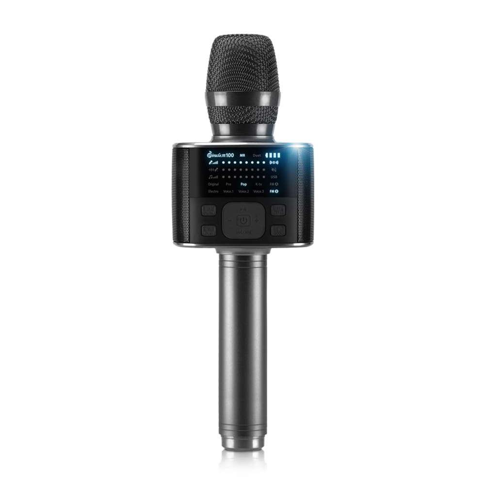 블루투스마이크 노래방마이크 휴대용 차량용 가정용 마이크 M100 블랙
