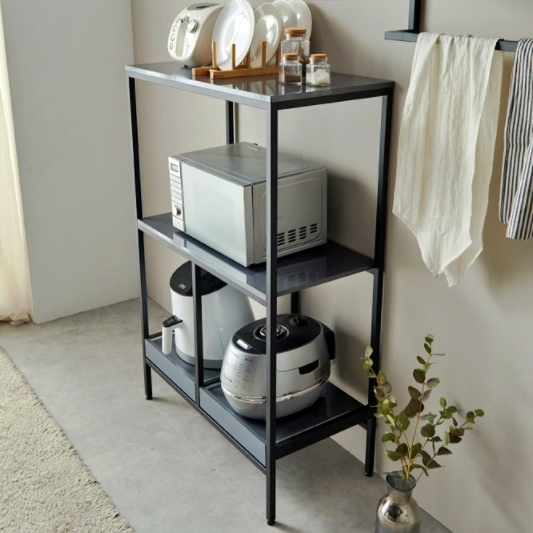 전기 밥솥 수납장 렌즈 다이 밥솥대 정리대 장 슬림 에어프라이어 거치대 미니 냉장고 선반