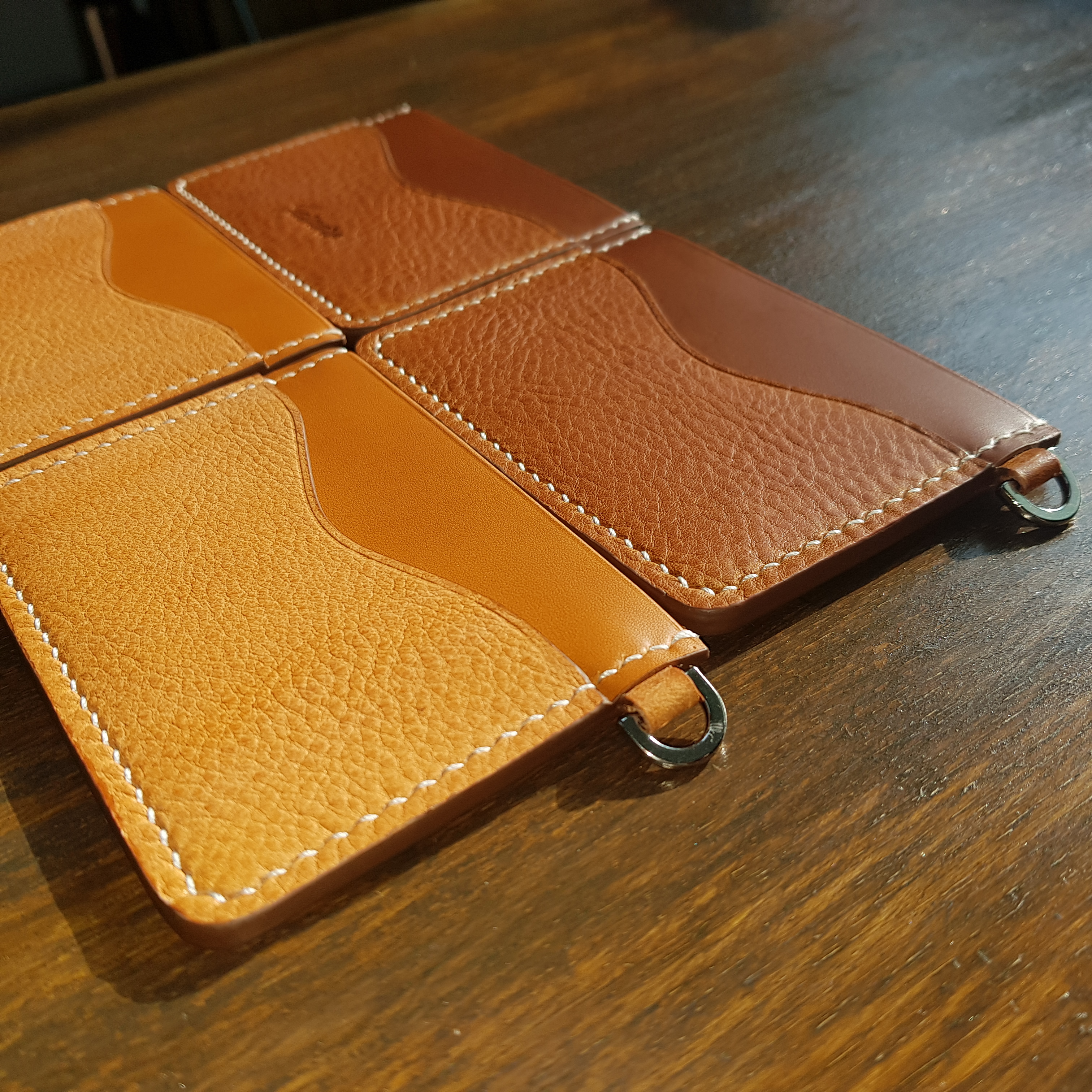 슬림 카드슬롯 소가죽 카드홀더 가죽공방 이니셜각인 (VOL9)