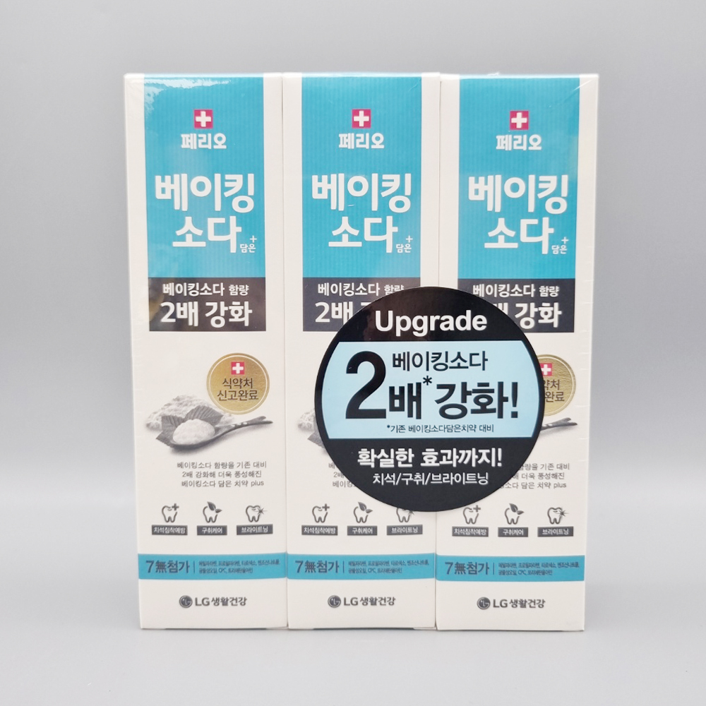 LG 페리오 치약 베이킹소다 플러스 100g x 3입 (2433) - 메인 이미지