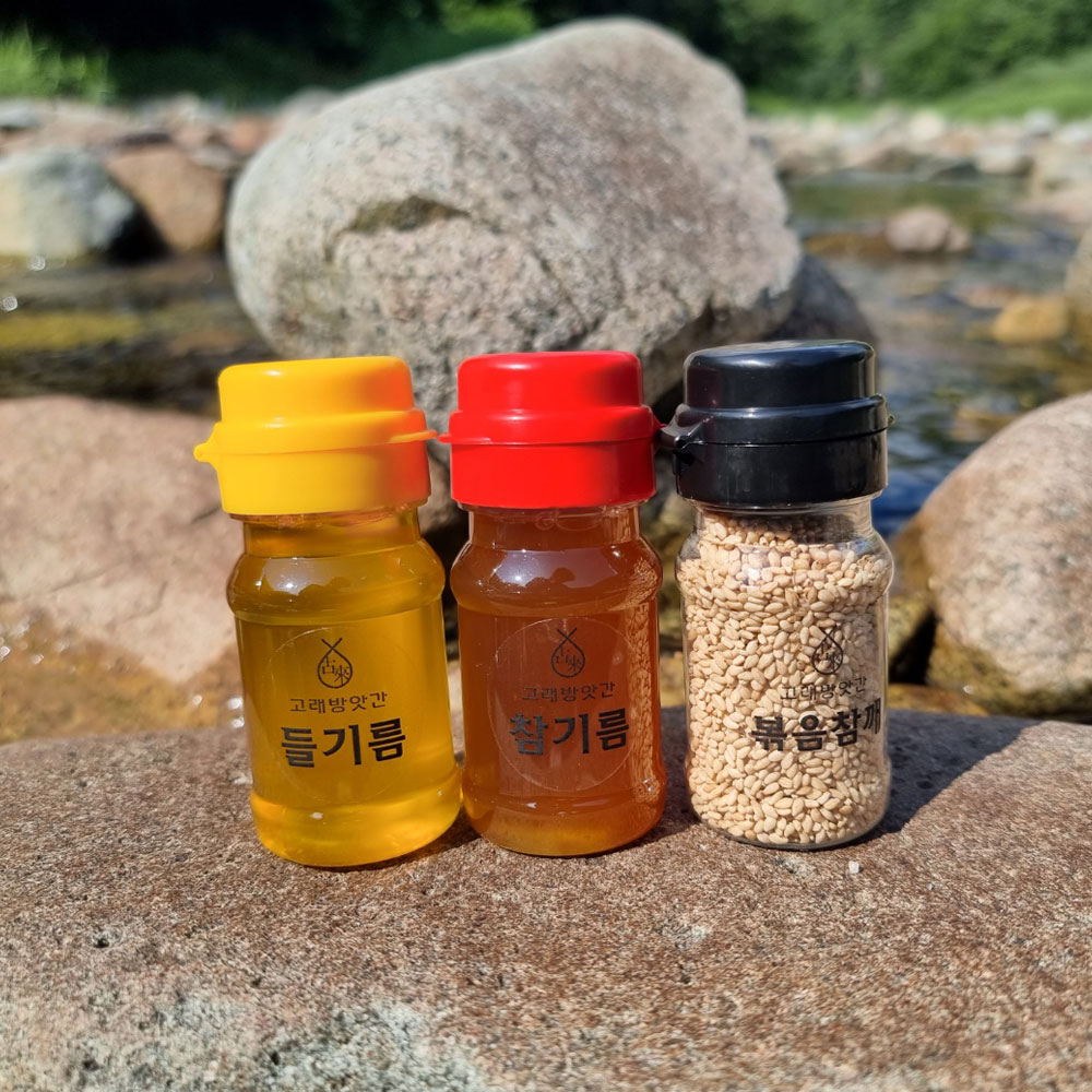 중국산 참기름 들기름 볶음참깨 미니 50ml 3종세트 캠핑 여행 맛보기 - 상세 이미지 4
