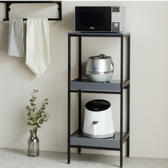 전기 밥솥 수납장 렌즈 다이 밥솥대 정리대 에어프라이어 거치대 장 슬림 미니 냉장고 선반