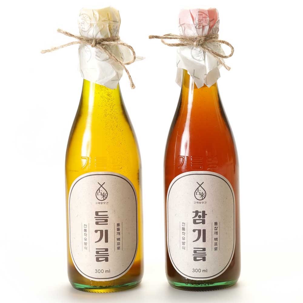 고래방앗간 고소한 늘품 참기름 300ml 기름병홀더 선물세트 - 상세 이미지 2