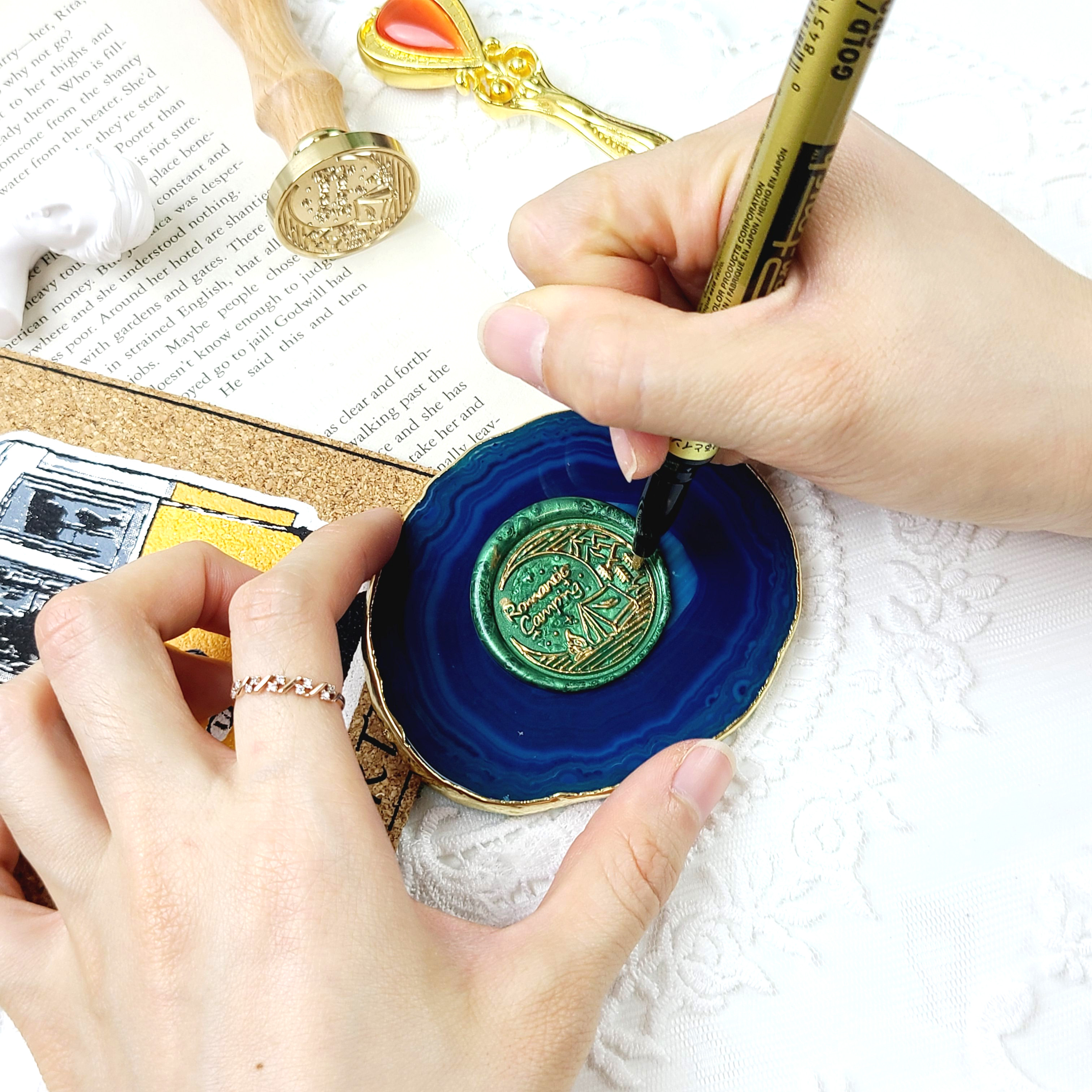 실링왁스 마커펜 메탈릭 싸인펜  스탬프 왁스씰 제작 씰링 이미지 3