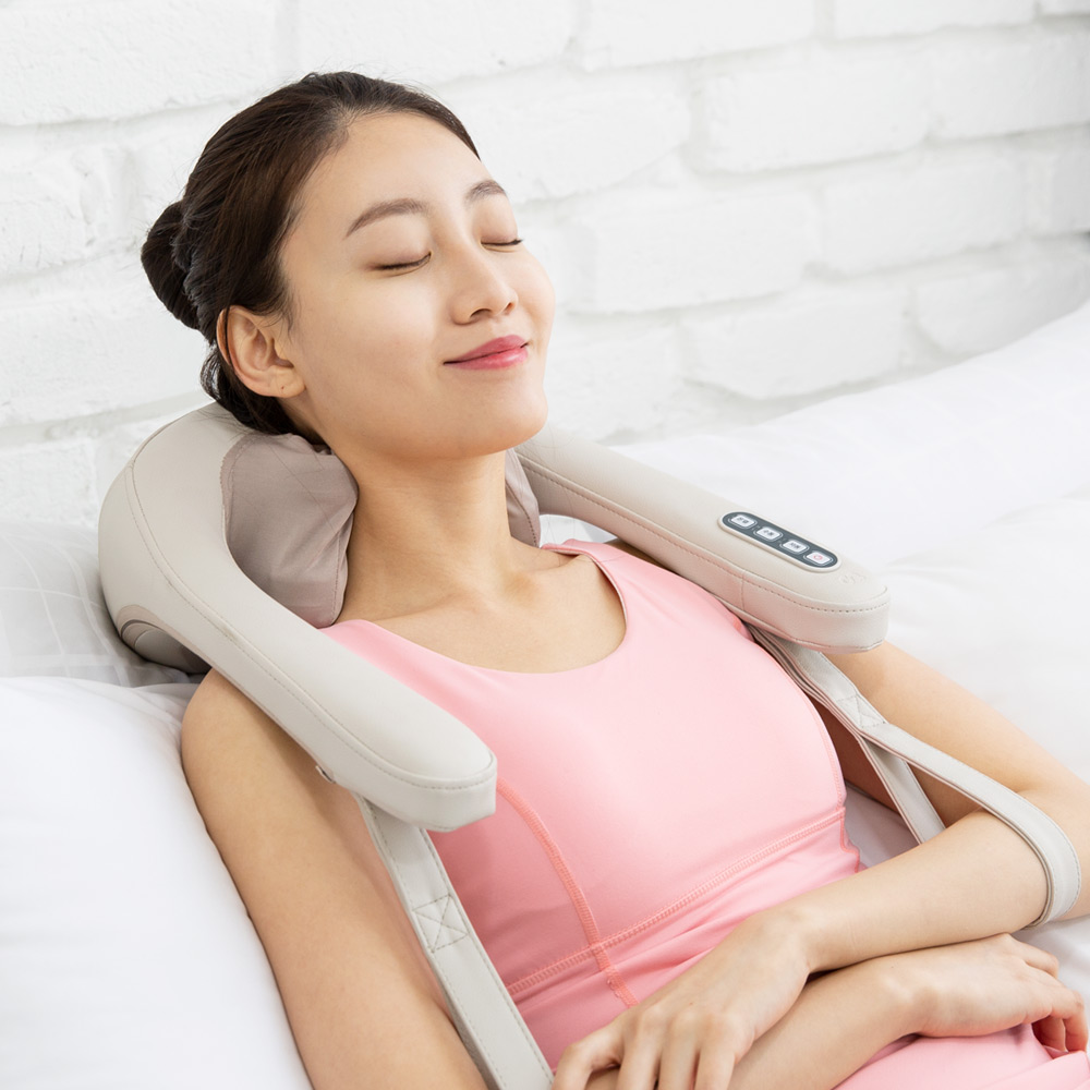 오아 유선 넥앤숄더 목 어깨 안마기 온열 승모근 마사지기 지압 마사지 기계
