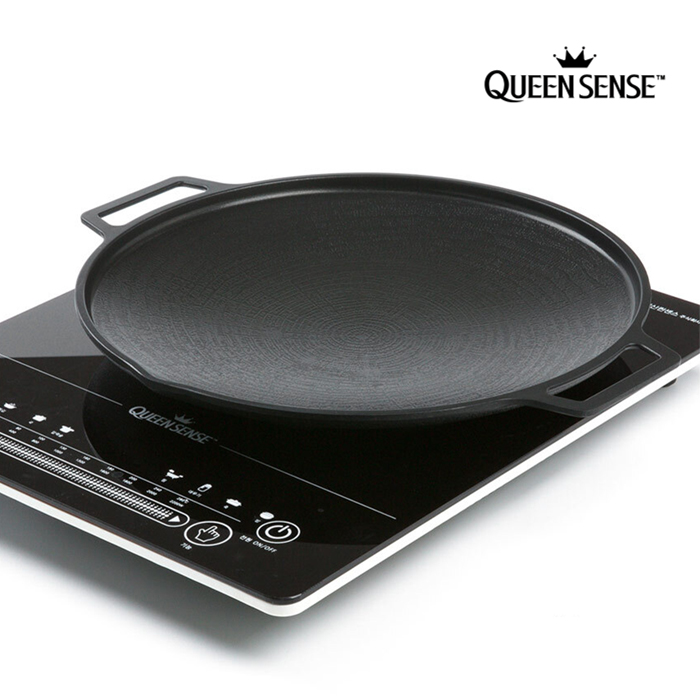 퀸센스 올비아 인덕션 겸용 캠핑 그리들팬 구이팬 고기불판 30cm - 상세 이미지 3